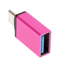 ELECTROX USB C Male to USB A Female Adapter Converting Thunderbolt 3 to USB for Macbook Pro, Chromebook, Pixelbook, Samsung, Lg (Pink)
