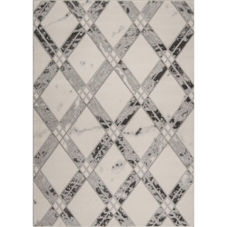 LA DOLE RUGS Ladole Rugs Barrington Ivory Geometric Durable Contemporary Indoor Area Rug Carpet, 5X7 (5'3" X 7'3", 160Cm X 220Cm) In Grey