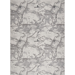 LA DOLE RUGS Ladole Rugs Boundless Ivory Abstract Contemporary Rustic Indoor Runner Rug Carpet, 3X5 (2'7" X 4'11", 80Cm X 150Cm) In Grey