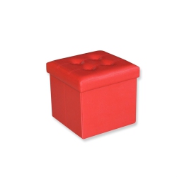 JESSAR - Ottoman / Storage Footrest, Cubic, From The Austin Collection In Red