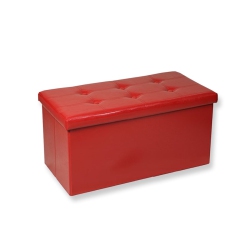 JESSAR - Ottoman / Storage Footrest, Rectangular, From The Acadia Collection In Red