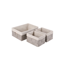 JESSAR - Fabric Storage Basket, Set Of 3, Light In Gray