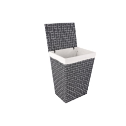 JESSAR - Fabric Laundry Basket With Lid, 30X40X55 Cm In Gray