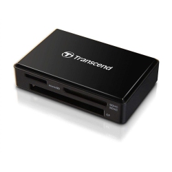 TRANSCEND Ts-Rdf8K2 Multi Card Reader, Ports for Compactflash Cards, Sd And Microsd, USB 3.1, Type-C In Black