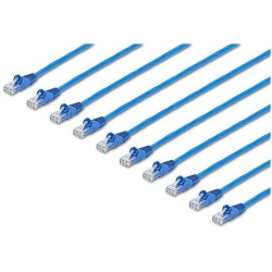 STARTECH 5 Ft. Cat6 Cable - 10 Pack - Bluecat6 Patch Cable - Snagless Rj45 Connectors - Category 6 Cable - 24 Awg