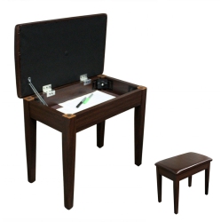 BOOST INDUSTRIES Apkb-300 Keyboard Piano Bench With Music Storage (Walnut)