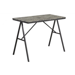 TITUS FURNITURE Faux Marble Table Top With Metal Legs Pub Table Seats 4 (Table Only)