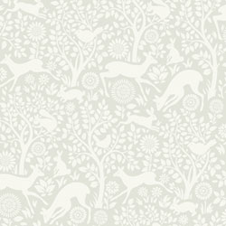 Chesapeake Animals Wallpaper - Anahi Light Grey Forest Fauna