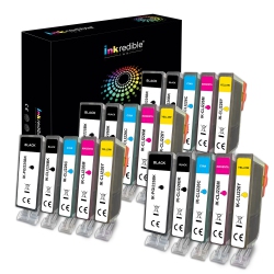 INKREDIBLE INK Canon Pgi-225, Cli-226 Compatible Ink Cartridge Combo (Bk/pbk/c/m/y) - - 20/pack (4 Bk, 4 Pbk, 4 C, 4 M, 4 Y)