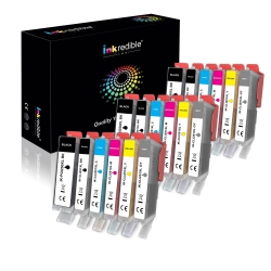 INKREDIBLE INK Canon Pgi-250, Cli-251 Compatible Ink Cartridge Combo (Bk/pbk/c/m/y/gy) - - 18/pack With In Grey