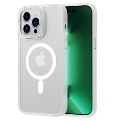 CC Topsave Strong Magnetic Compatible With Magsafe, Translucent Matte Slim Protective Case With Raised Camera Lens And Metallic Trim for Iphone 16 Pro