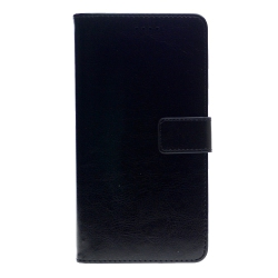 CC Wallet With Card Holder, Flip Case With Kickstand for Alcatel 7 In Black