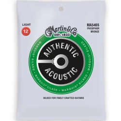 MARTIN GUITARS Martin Authentic Marquis Silked Acoustic Guitar Strings - 92/8, Light