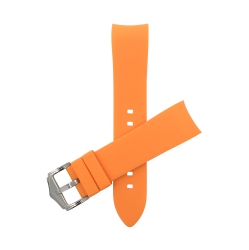 BANDINI 18MM Silicone Smartwatch Bands - Curved End - Soft Rubber Replacement Smart Watch Straps - Waterproof - (Orange, 18Mm) In Multicolor