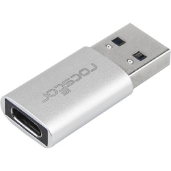 ROCSTORAGE INC Rocstor Premium USB 3.0 to USB C Slim Aluminum Adapter - USB Type-C - 1 X Type 1 X USB 3.0 Type Male - 1 X Type C Female USB