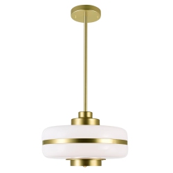 CWI LIGHTING CANADA Elementary 1 Light Down Pendant With Pearl Finish In Gold