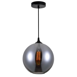 CWI LIGHTING CANADA Glass 1 Light Down Mini Pendant With Smoke Finish