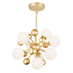 CWI LIGHTING CANADA Element 8 Light Chandelier With Sun Finish In Gold