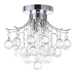 CWI LIGHTING CANADA Princess 3 Light Flush Mount With Chrome Finish