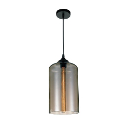 CWI LIGHTING 1 Light Down Mini Pendant With Transparent Smoke Finish