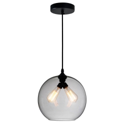 CWI LIGHTING CANADA Glass 2 Light Down Mini Pendant With Smoke Finish