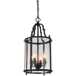 CWI LIGHTING CANADA Desire 4 Light Drum Shade Mini Pendant With Oil Rubbed Bronze Finish