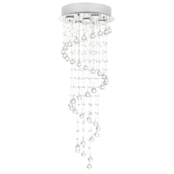 CWI LIGHTING CANADA Spiral 5 Light Flush Mount With Chrome Finish