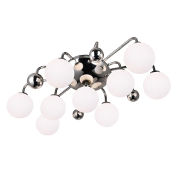 CWI LIGHTING CANADA Element 9 Light Flush Mount With Polished Nickel Finish