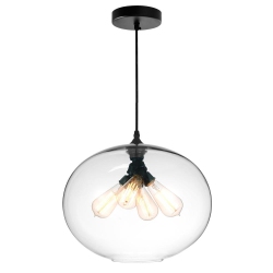 CWI LIGHTING CANADA Glass 4 Light Down Pendant With Finish