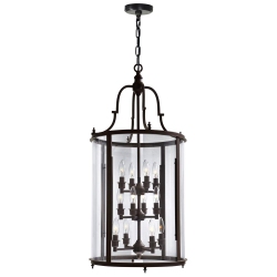 CWI LIGHTING CANADA Desire 12 Light Drum Shade Chandelier With Oil Rubbed Bronze Finish