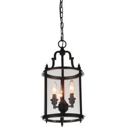 CWI LIGHTING 3 Light Drum Shade Mini Pendant With Oil Rubbed Bronze Finish