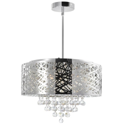 CWI LIGHTING CANADA Eternity 9 Light Drum Shade Chandelier With Chrome Finish