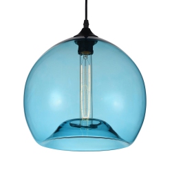 CWI LIGHTING CANADA Glass 1 Light Down Mini Pendant With Finish In Blue