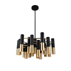 CWI LIGHTING CANADA Anem 19 Light Down Chandelier With Matte & Satin Gold Finish In Black