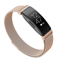 NAVOR Stainless Steel Band for Fitbit Inspire 2 / Inspire Hr / Inspire, Durable Sweatproof Metal Loop Bracelet With Adjustable Strong Magnetic Clasp