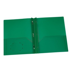 OXFORD Two Pocket Poly Portfolio With Prongs (76024) In Green