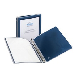 AVERY Flexi-View(R) Binder, 1/2" Round Rings, 100-Sheet Capacity (15766) (15766) In Navy Blue
