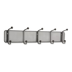 SAFCO Onyx 5-Hook Steel Mesh Wall Rack (6403Bl)