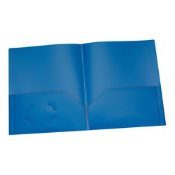 OXFORD Two Pocket Poly Portfolio (76019) In Blue