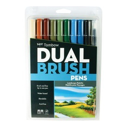 TOMBOW Dual Brush Art Pen 10-Piece Set - Landscape Colours (56169)
