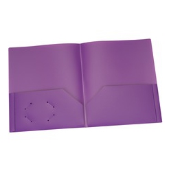 OXFORD Two Pocket Poly Portfolio (76021) In Purple