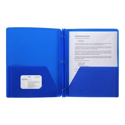 BUSINESS SOURCE 3-Hole Punched Poly Portfolios (20886)