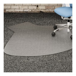 LORELL L-Workstation Medium-Pile Chairmat (69156)