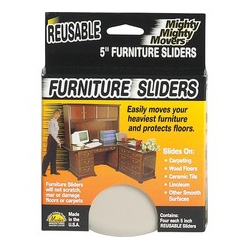 MIGHTY MIGHTY MOVERS Furniture Slider, Reusable, 5" Dia. (87007)