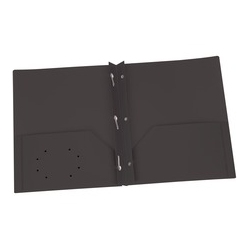OXFORD Two Pocket Poly Portfolio With Prongs (76022) In Black