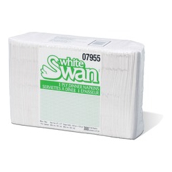 WHITE SWAN Swan Single-Ply Dinner Napkins (07955)