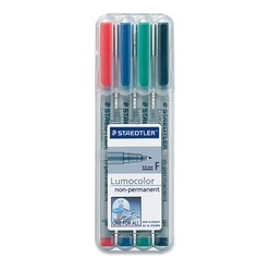 STAEDTLER Lumocolour Fine Point Marker Pens (316Wp4)