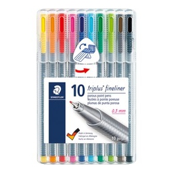 STAEDTLER Triplus Fineliner 6-PC Porous Point Pens (334Sb10A6)