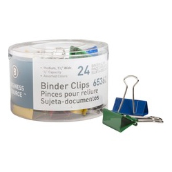 BUSINESS SOURCE Colored Fold-Back Binder Clips (65362)