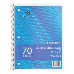 SPARCO Quality Wirebound Wide Ruled Notebooks (83250)